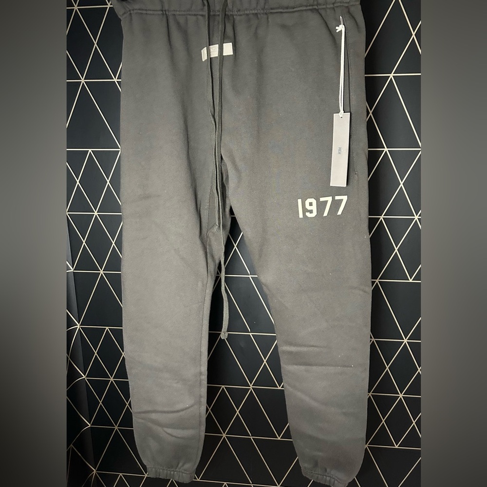 Essentials Charcoal Joggers with 1977 Design